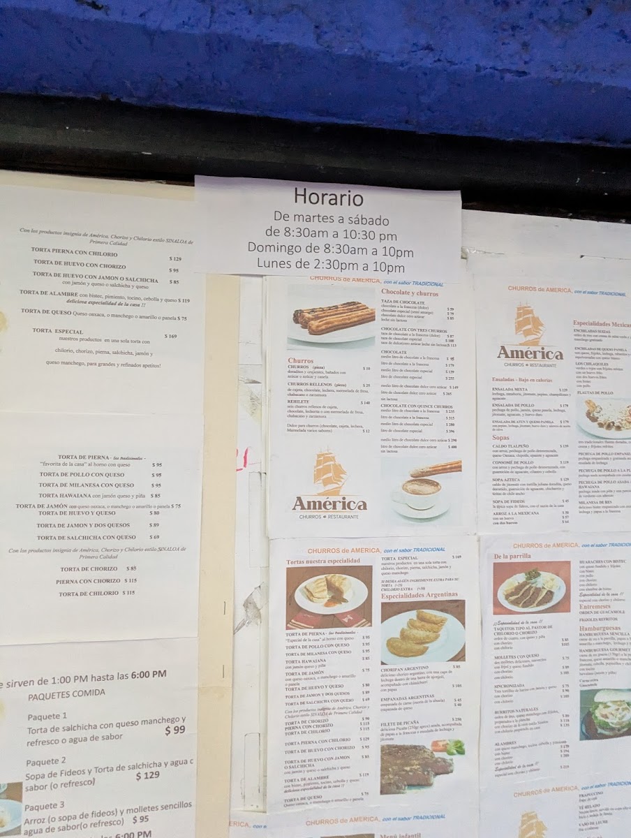 Menu Restaurante Los Churros De América-9
