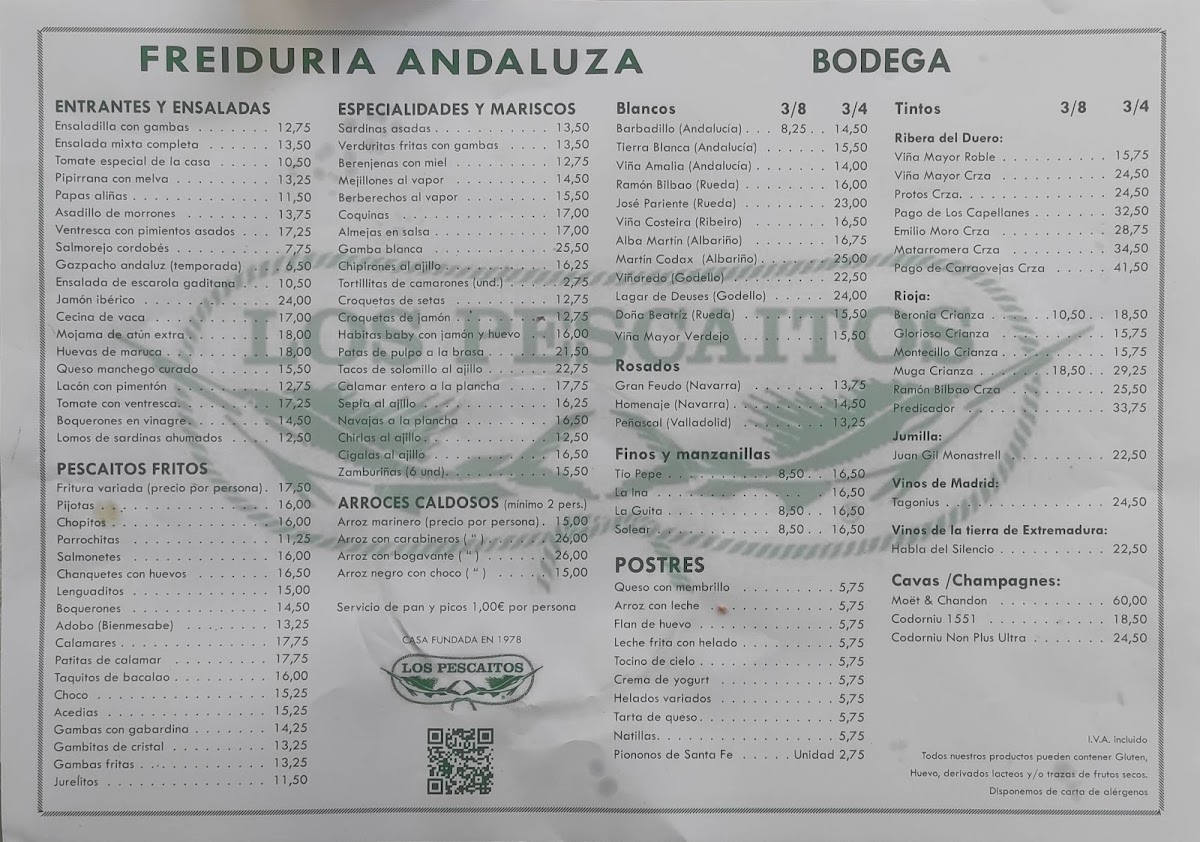 Menu Restaurante Los Pescaítos-2