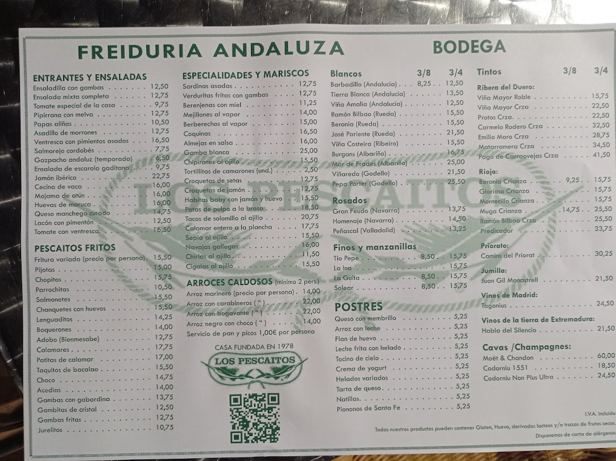 Menu Restaurante Los Pescaítos-5