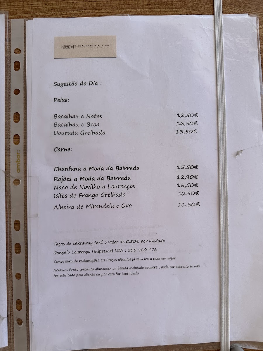 Menu Restaurante Lourenços-5