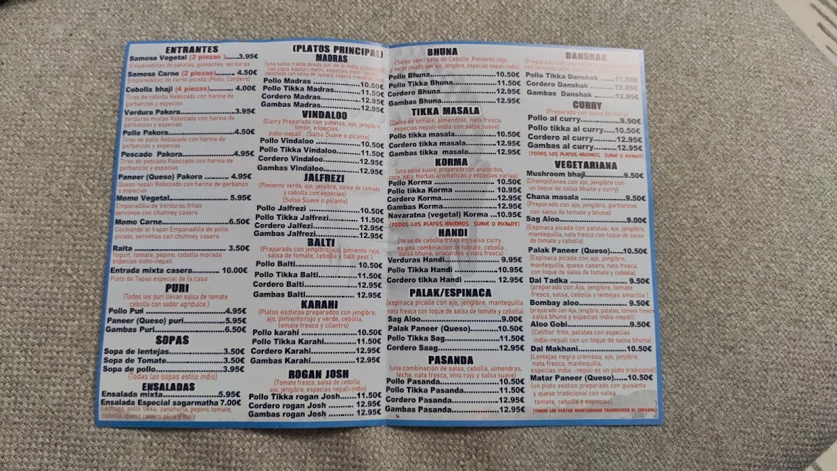Menu Restaurante Lukla-2