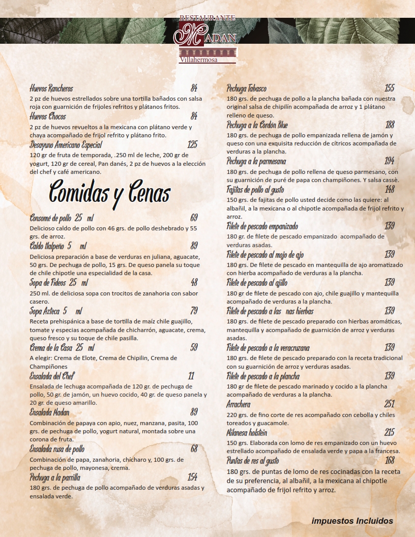 Menu Restaurante Madan-4