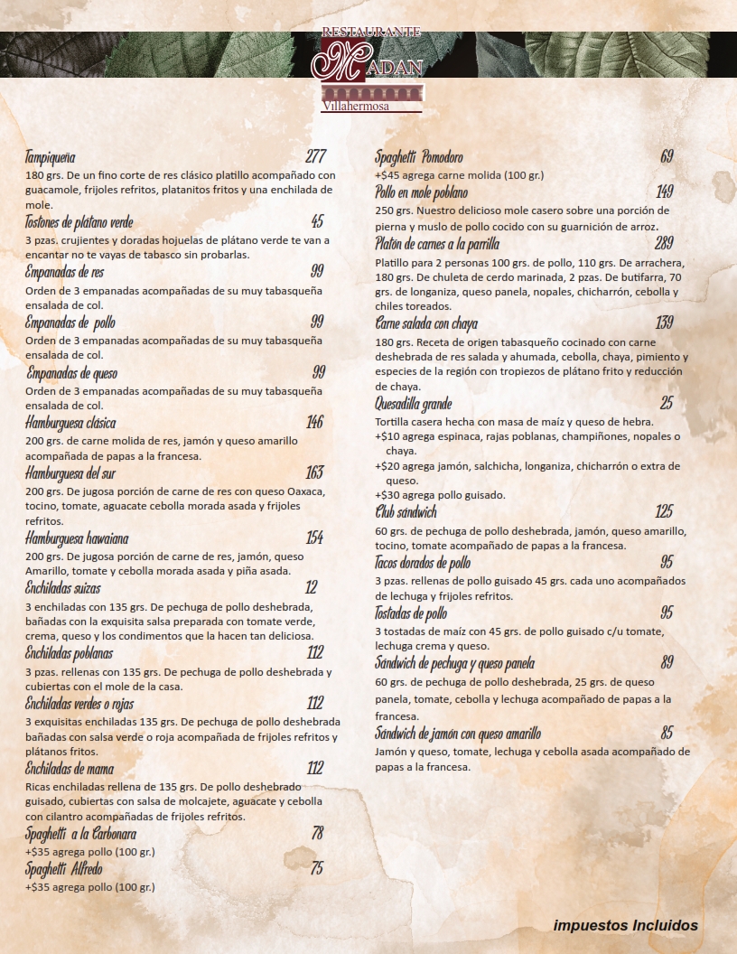 Menu Restaurante Madan-5