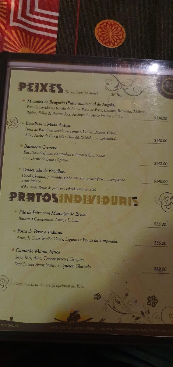 Menu Restaurante Mama África-7