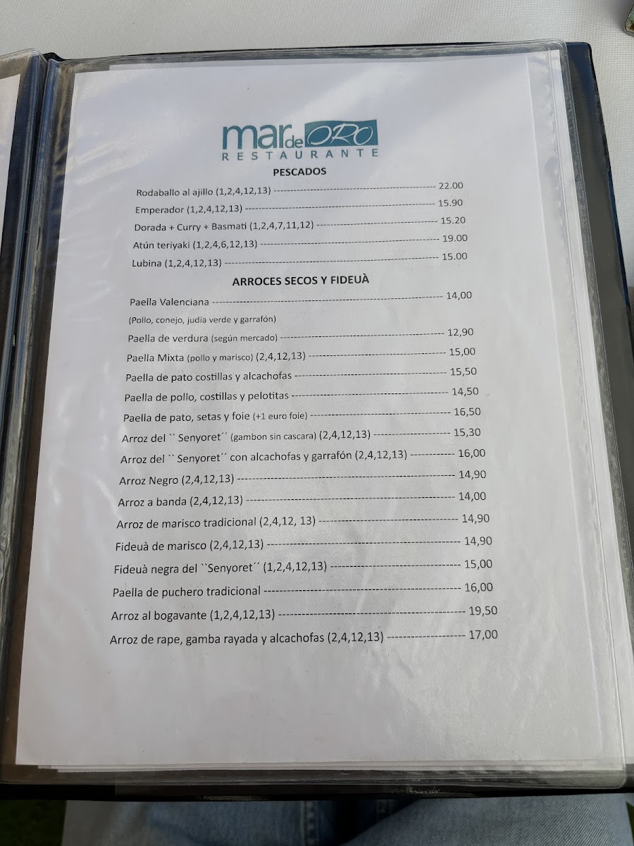 Menu Restaurante Mar De Oro-2