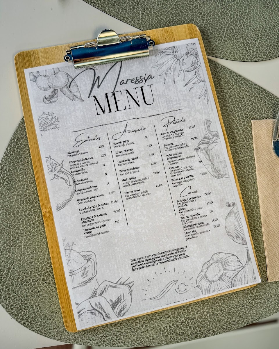 Menu Restaurante Maressia-1