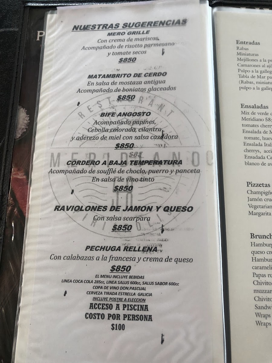 Menu Restaurante Meridiano 58-8