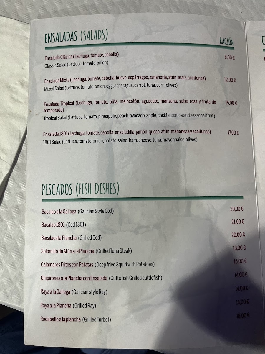 Menu Restaurante Meson 1801-5