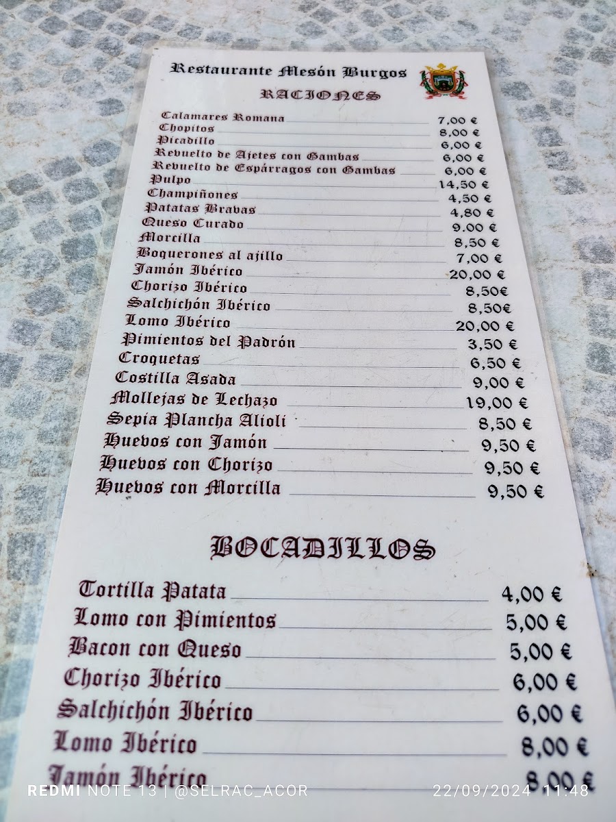Menu Restaurante Meson Burgos-8