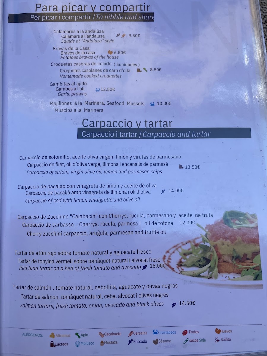 Menu Restaurante Milán Calafell-5