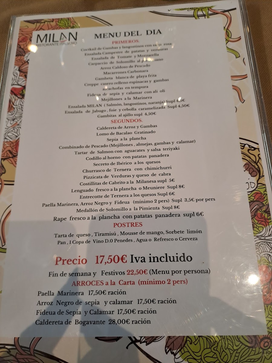 Menu Restaurante Milán Calafell-6