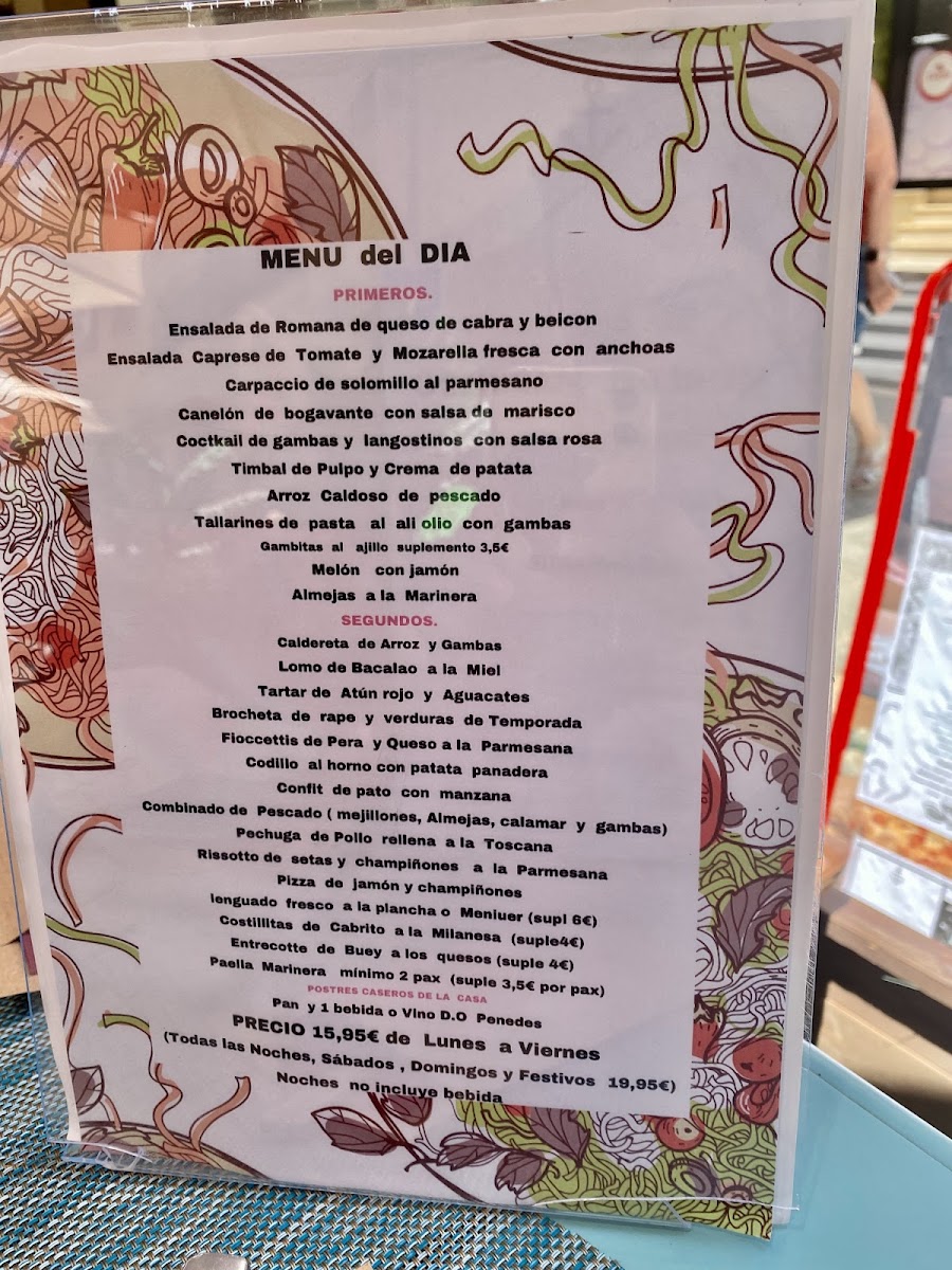 Menu Restaurante Milán Calafell-8