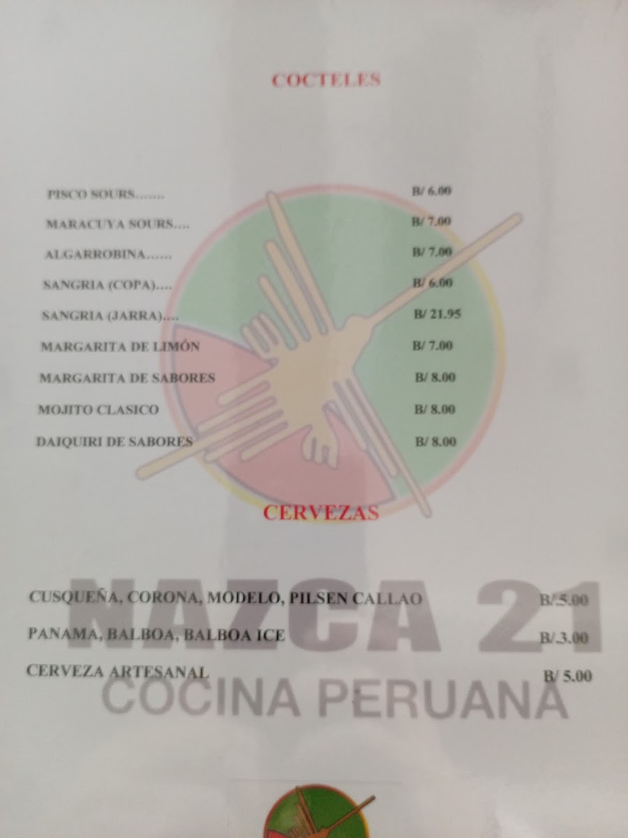 Menu Restaurante Nazca 21 Coronado-7