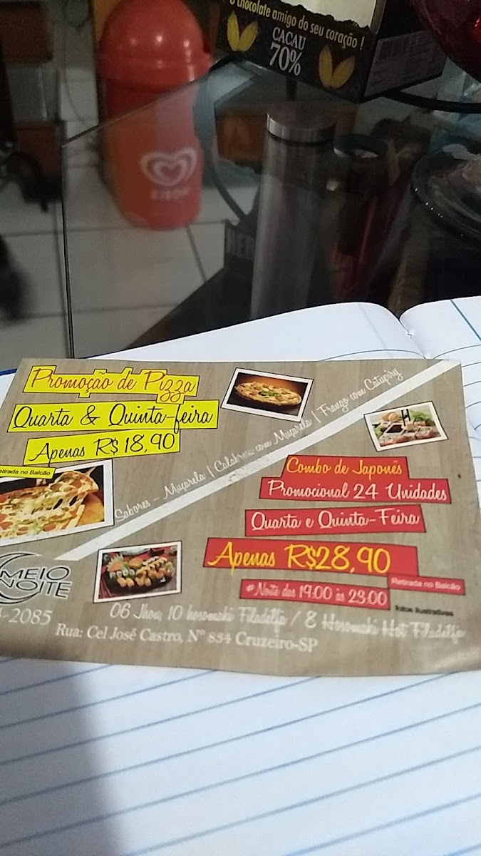 Menu Restaurante No Meio Da Noite-1