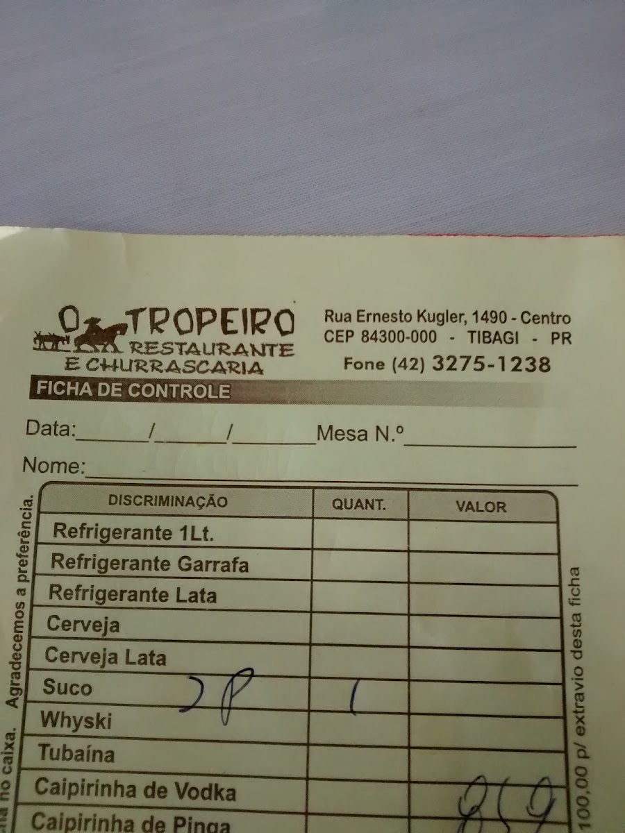 Menu Restaurante O Tropeiro-1