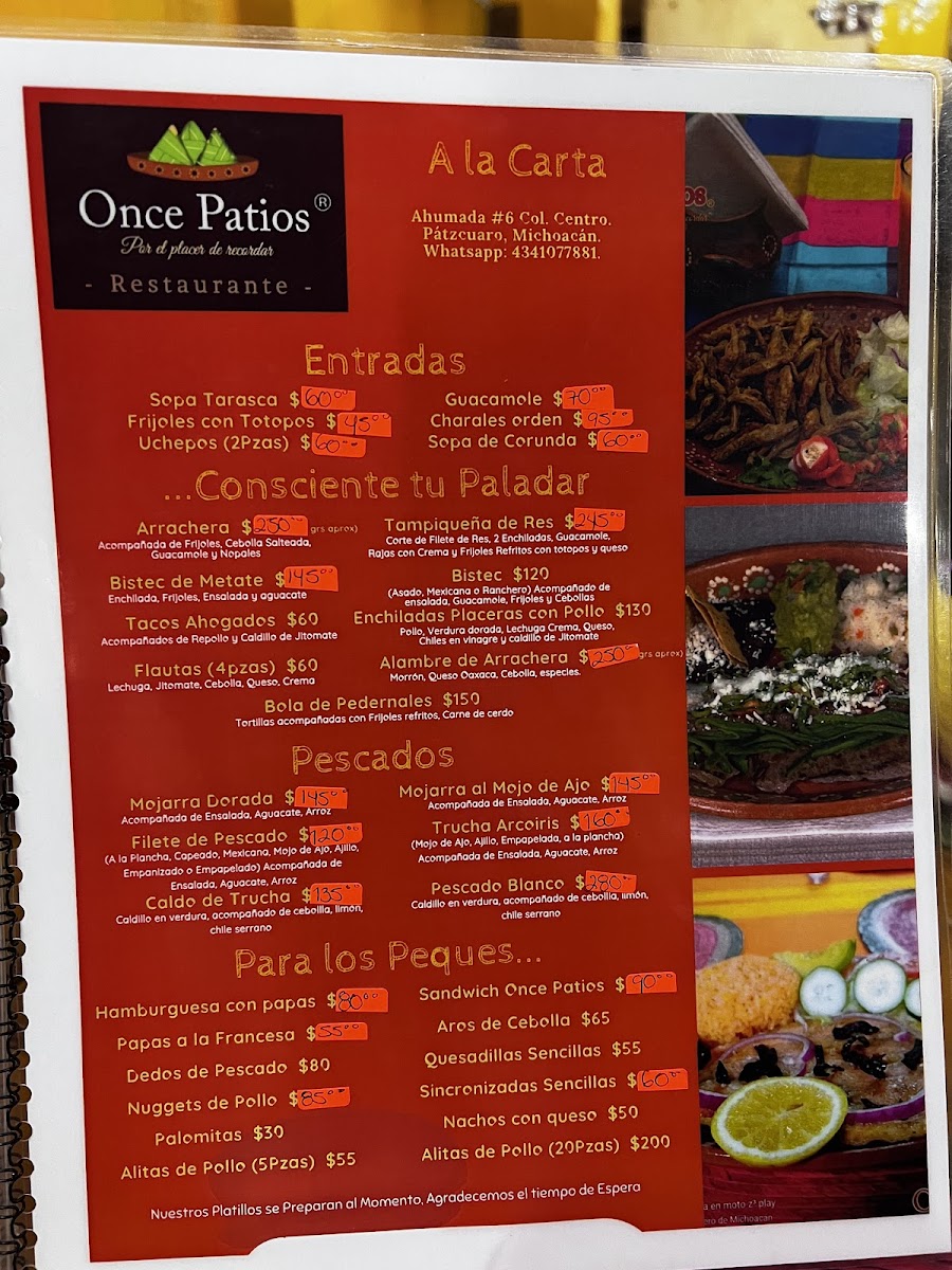 Menu Restaurante Once Patios-1