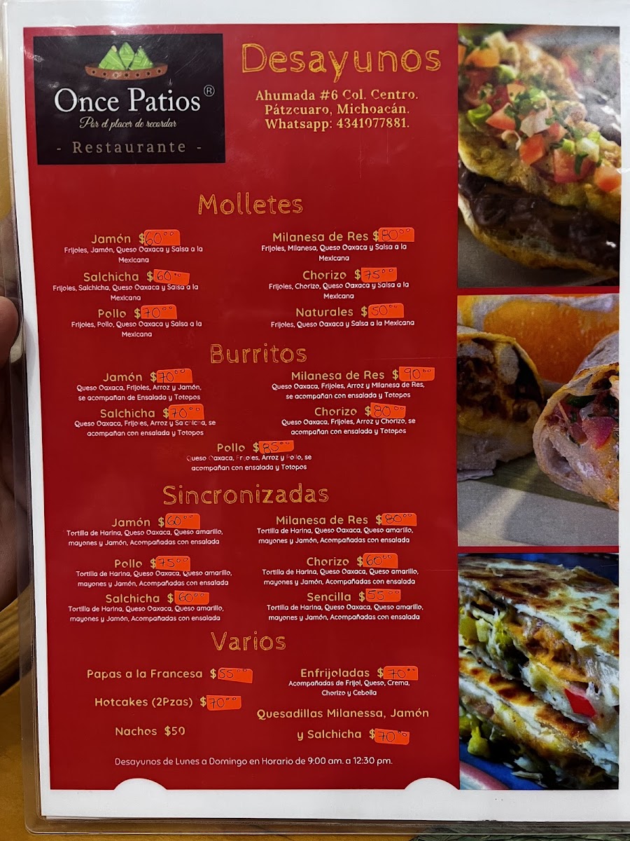 Menu Restaurante Once Patios-3