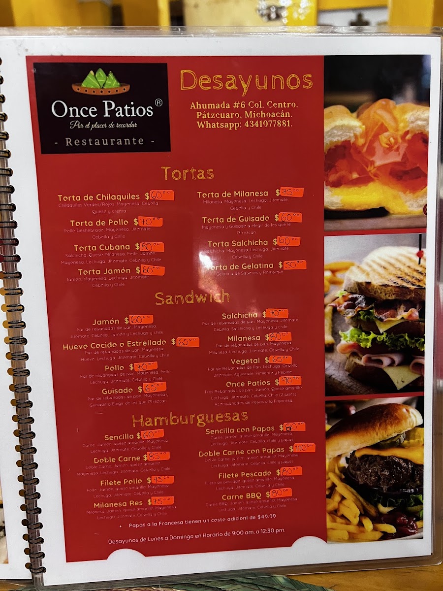 Menu Restaurante Once Patios-7