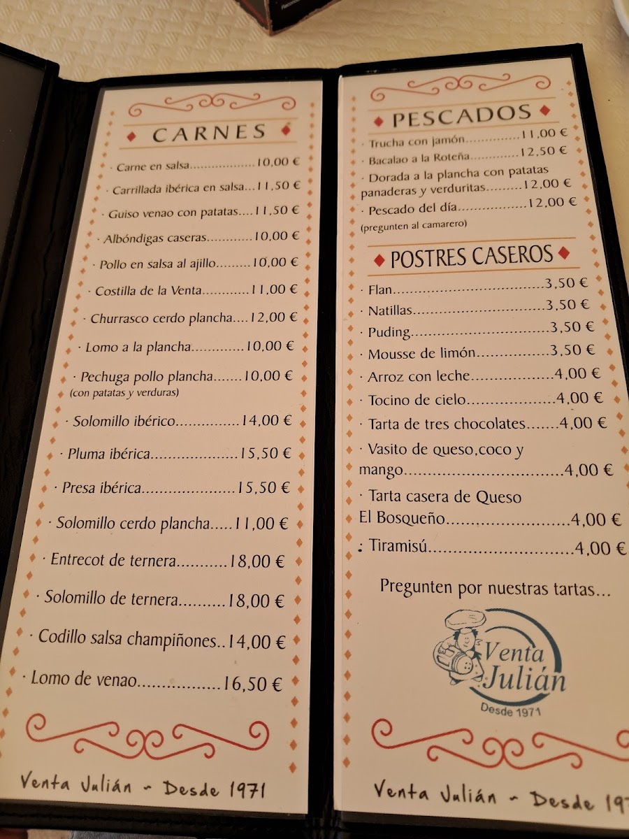 Menu Restaurante Pensión Venta Julián-5