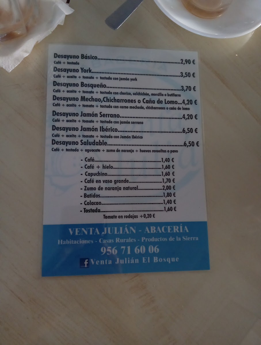 Menu Restaurante Pensión Venta Julián-6