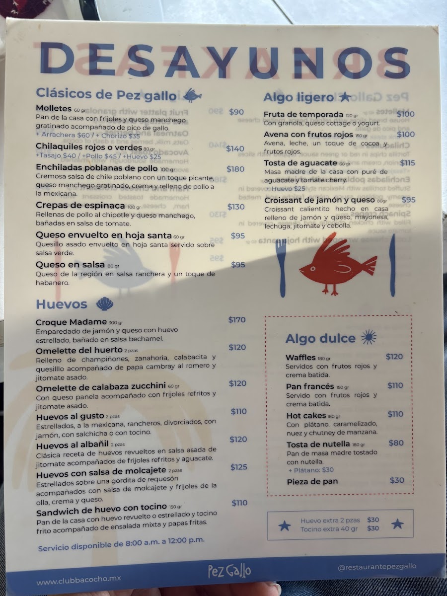 Menu Restaurante Pez Gallo-1