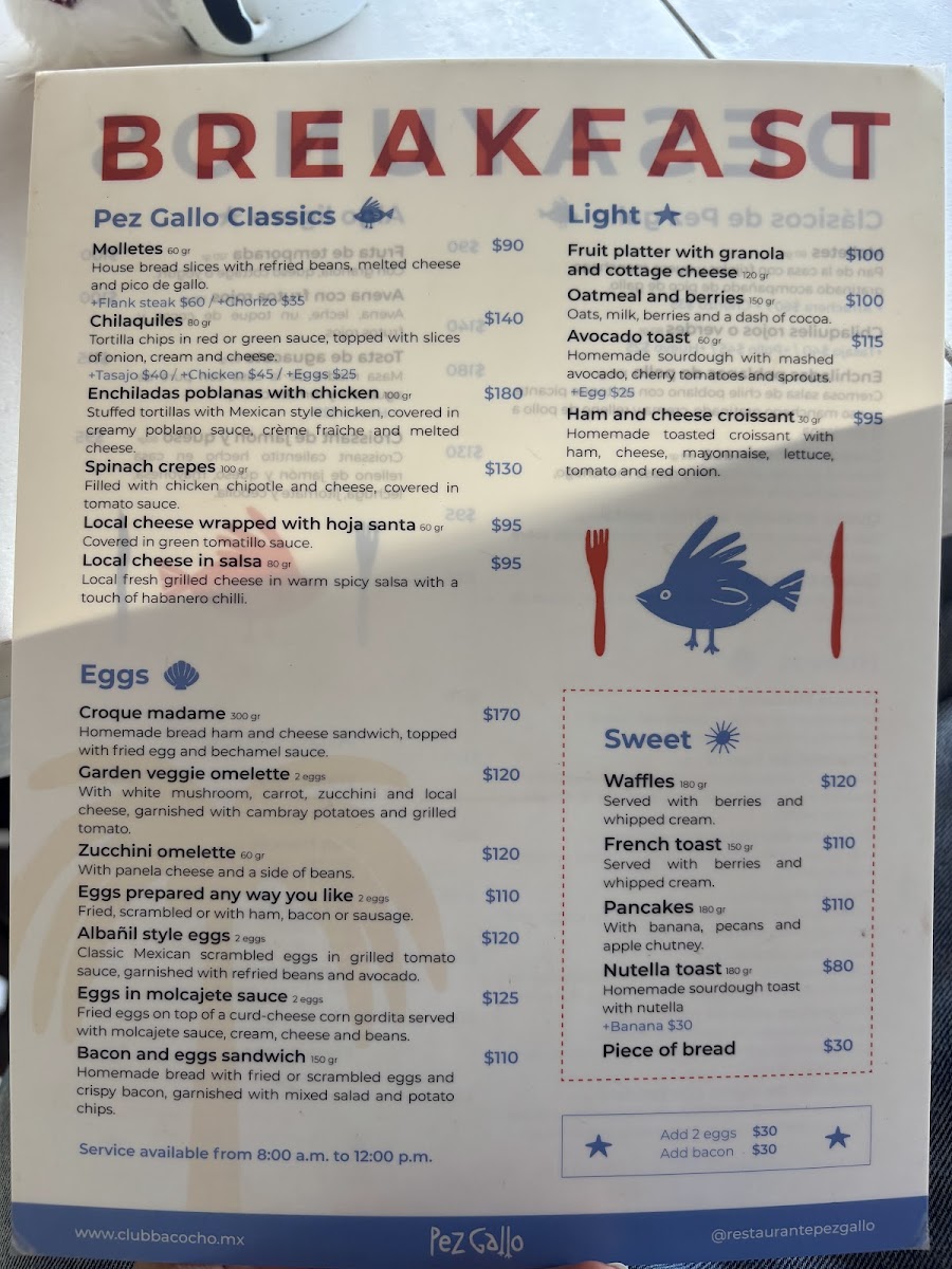 Menu Restaurante Pez Gallo-3