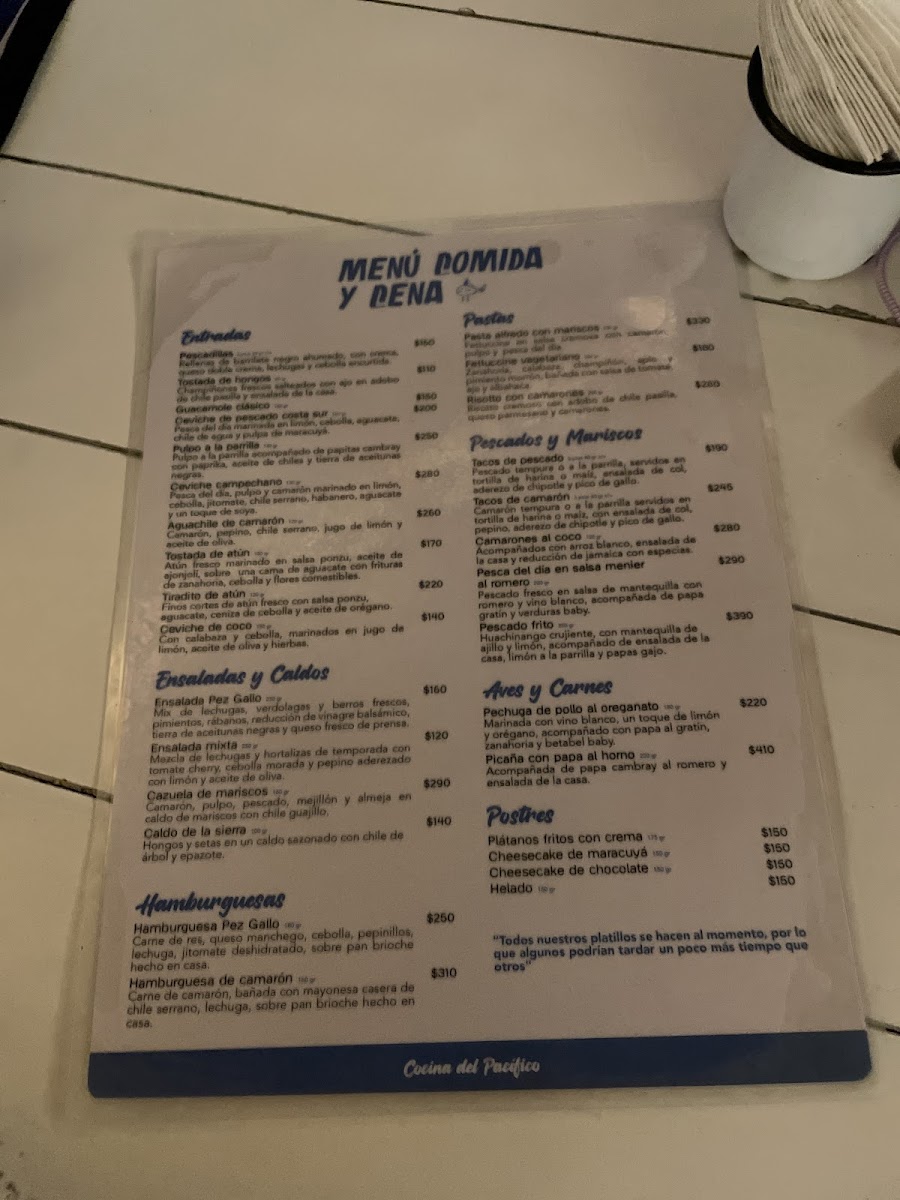 Menu Restaurante Pez Gallo-9