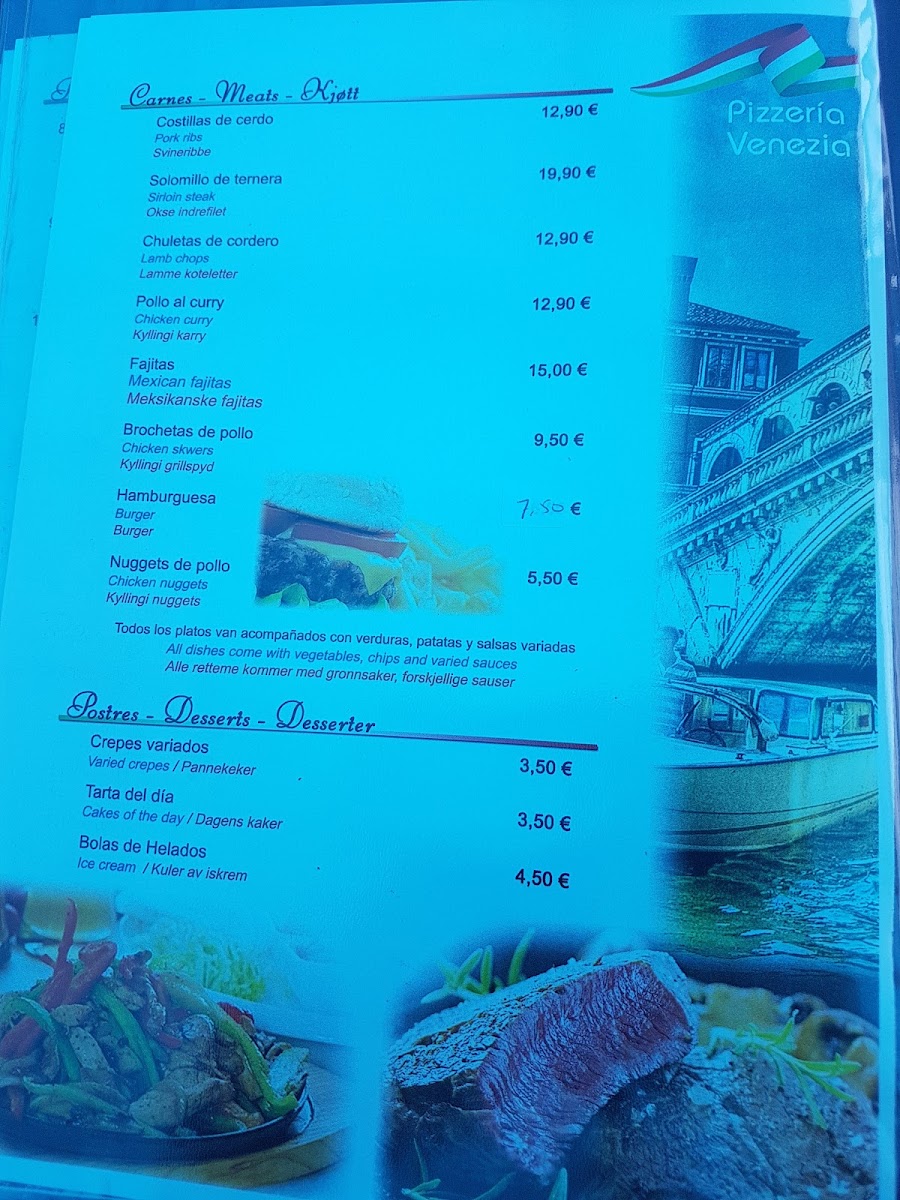 Menu Restaurante Pizzeria Venezia-7