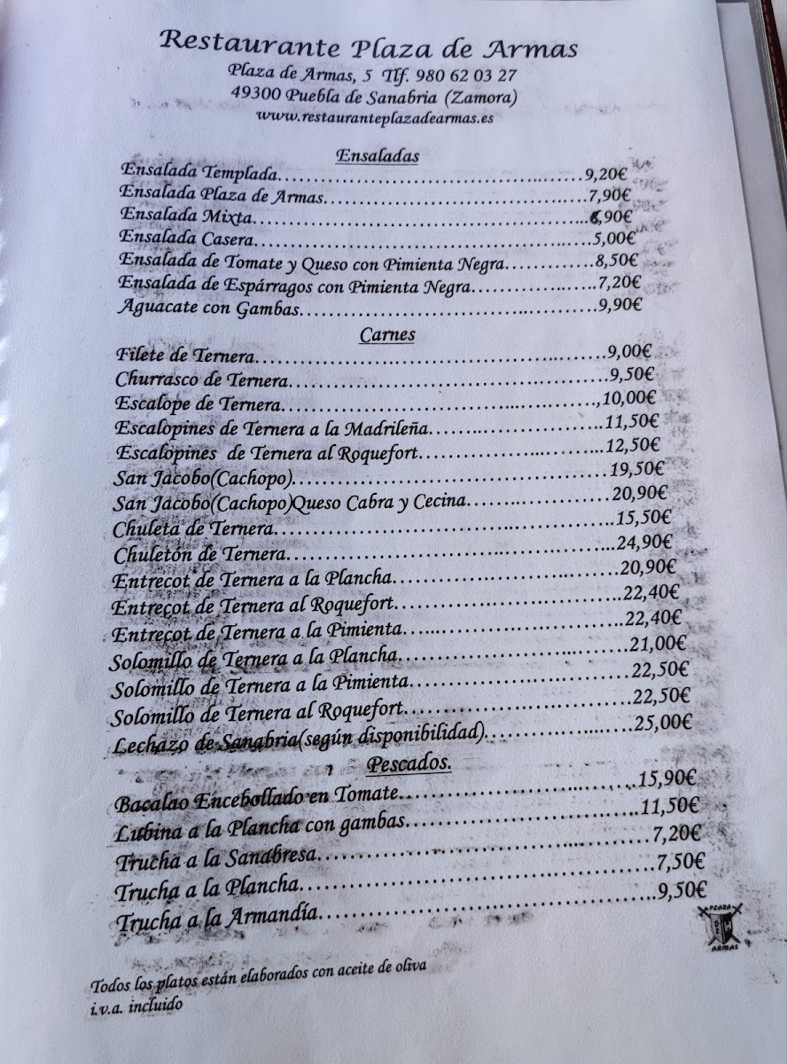 Menu Restaurante Plaza De Armas-2