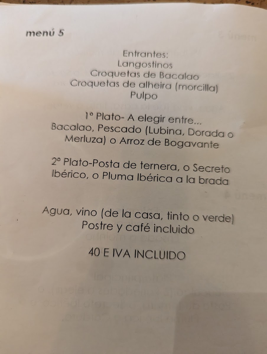 Menu Restaurante Portugués 'o Moinho'-10