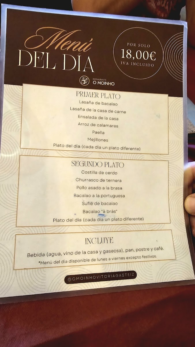 Menu Restaurante Portugués 'o Moinho'-7