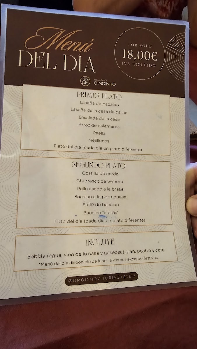Menu Restaurante Portugués 'o Moinho'-8