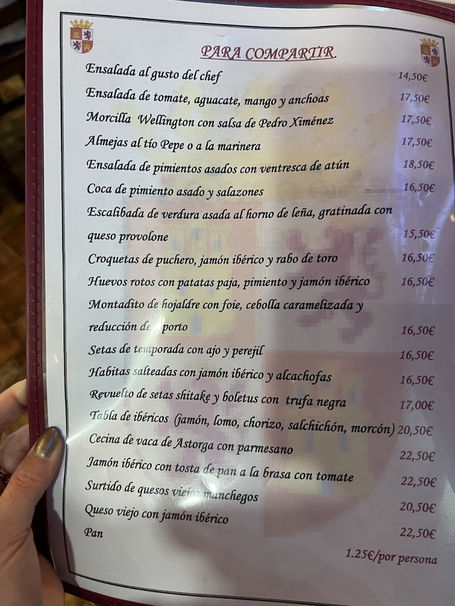Menu Restaurante Rincon De Castilla-1