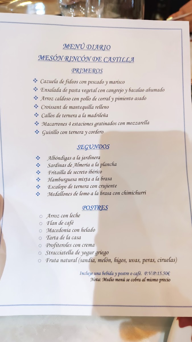 Menu Restaurante Rincon De Castilla-2