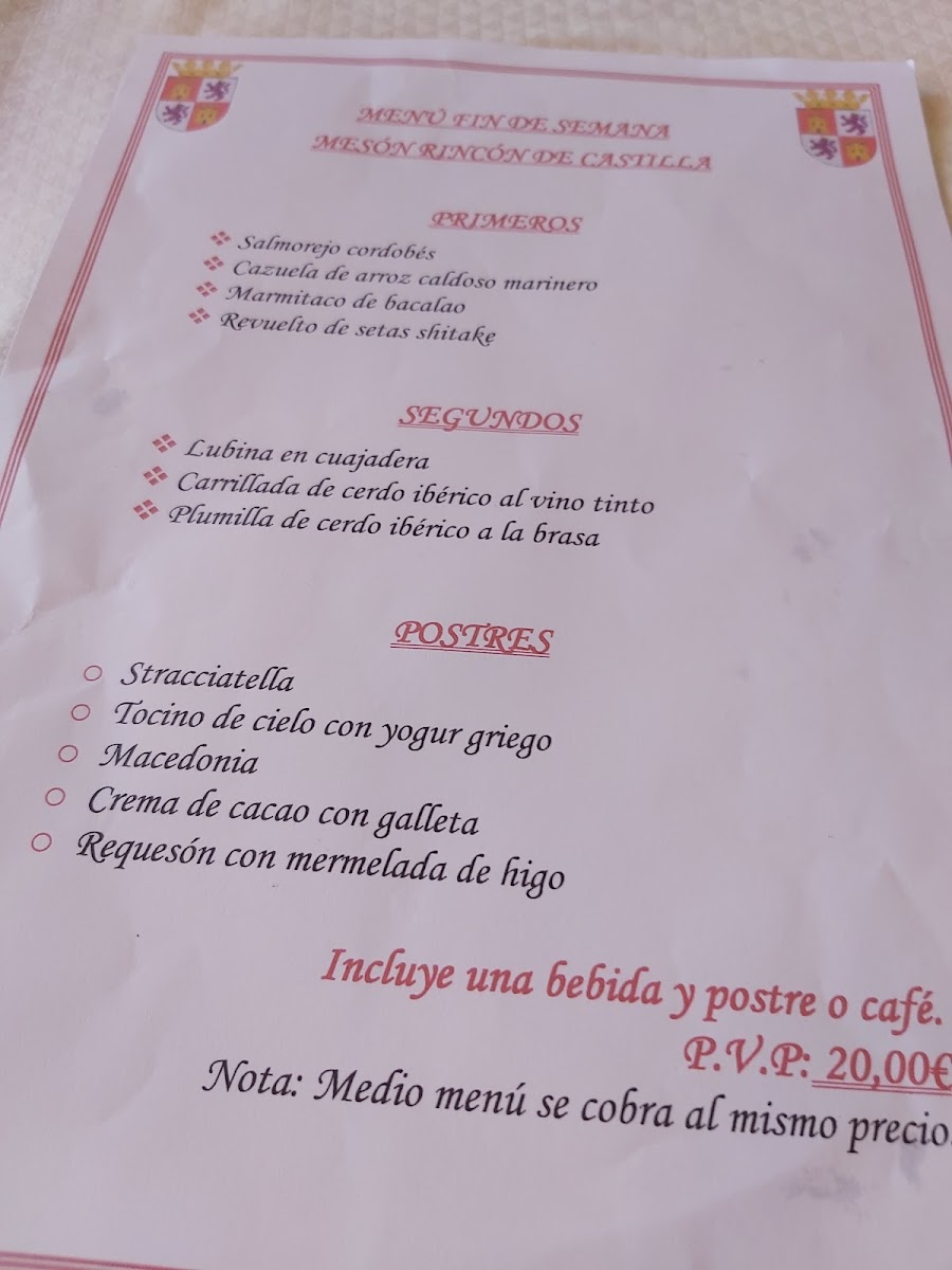 Menu Restaurante Rincon De Castilla-6