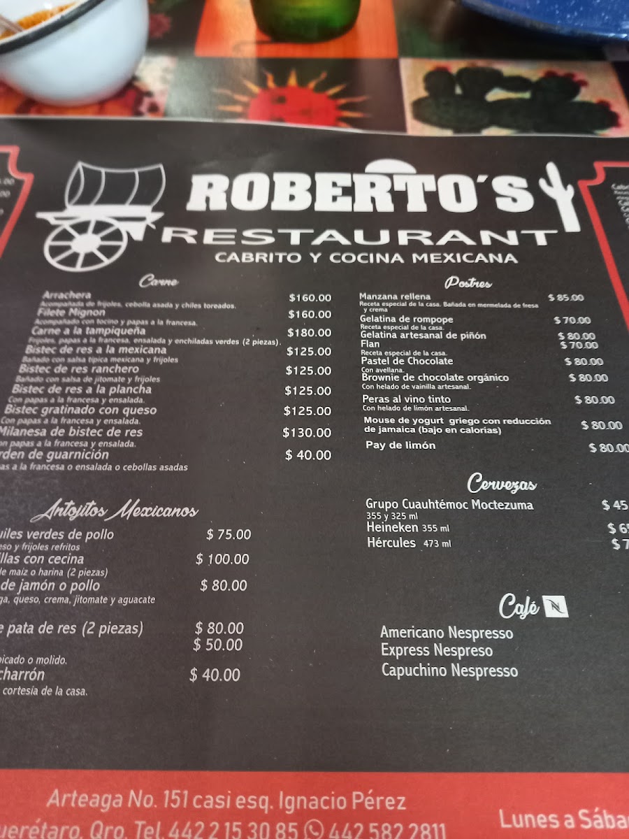 Menu Restaurante Roberto´s-7