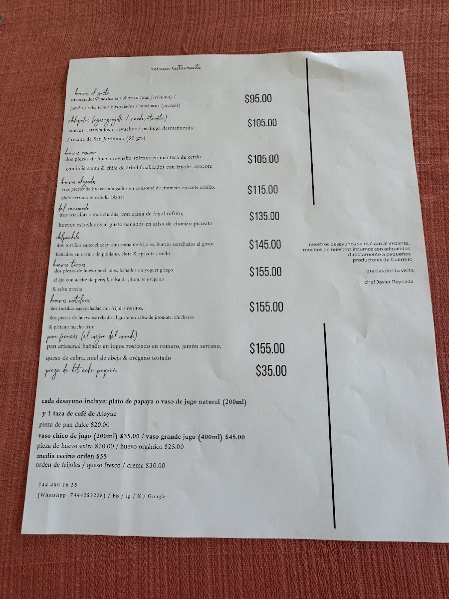 Menu Restaurante Rosmar-1