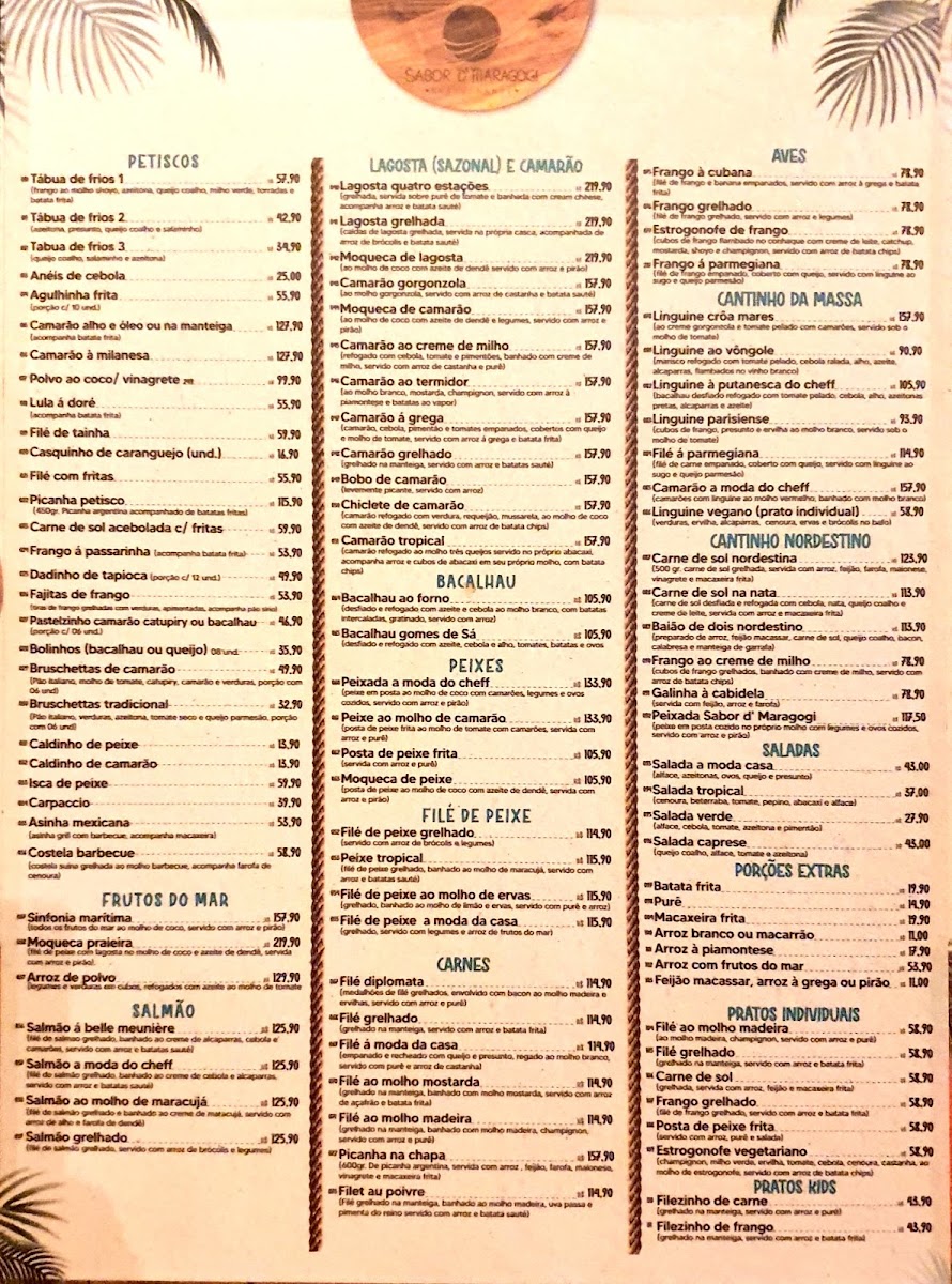 Menu Restaurante Sabor De Maragogi-3