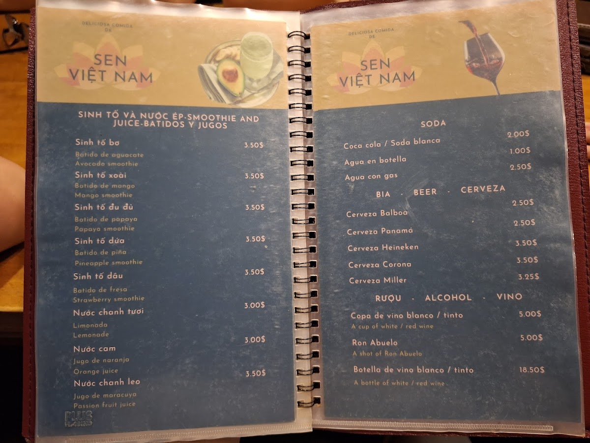Menu Restaurante Sen Vietnam-5