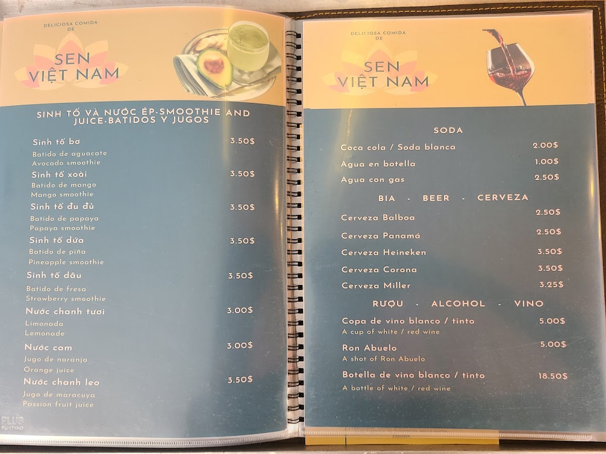 Menu Restaurante Sen Vietnam-7