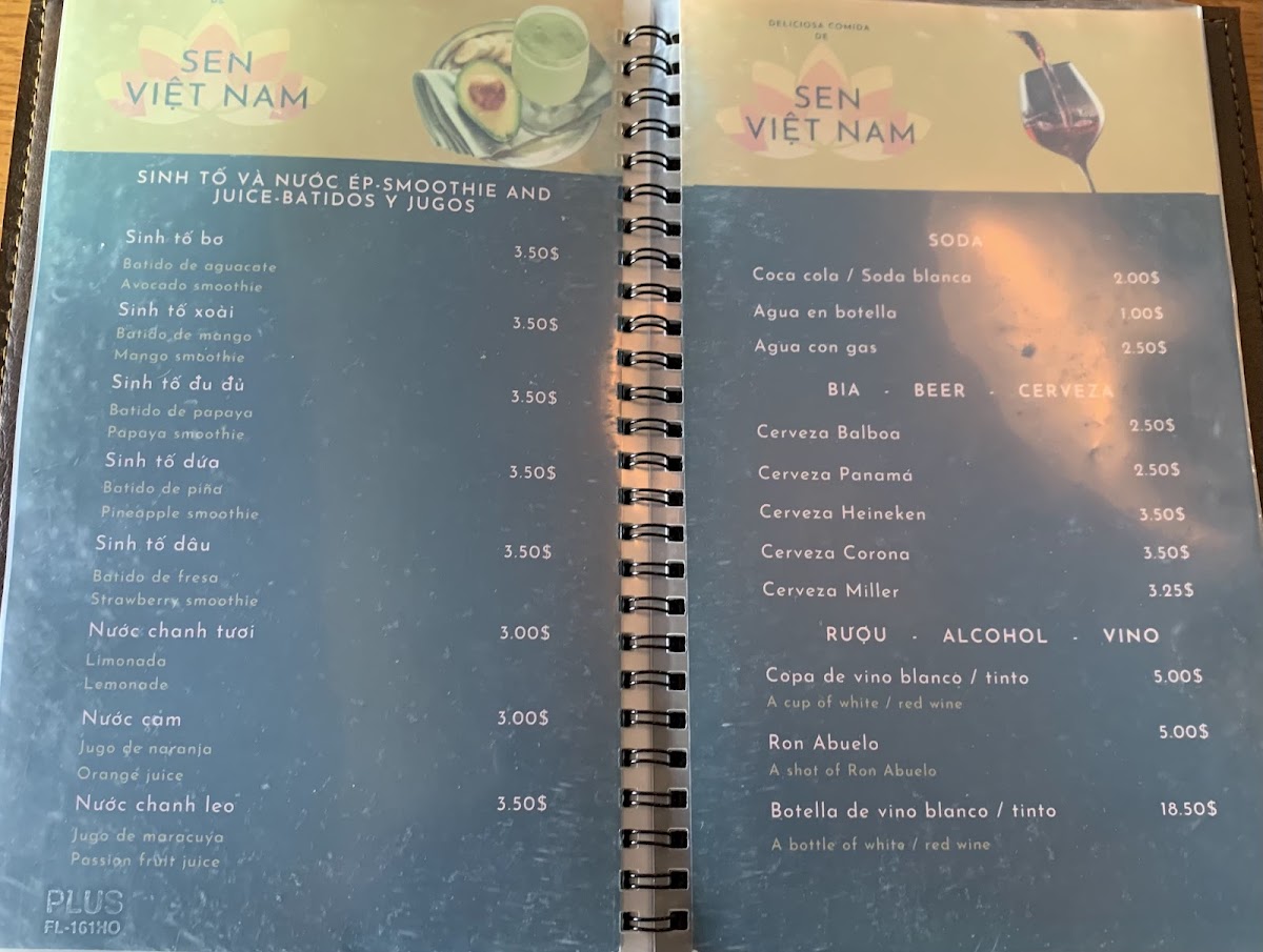 Menu Restaurante Sen Vietnam-8