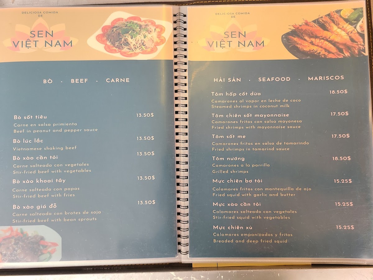 Menu Restaurante Sen Vietnam-9