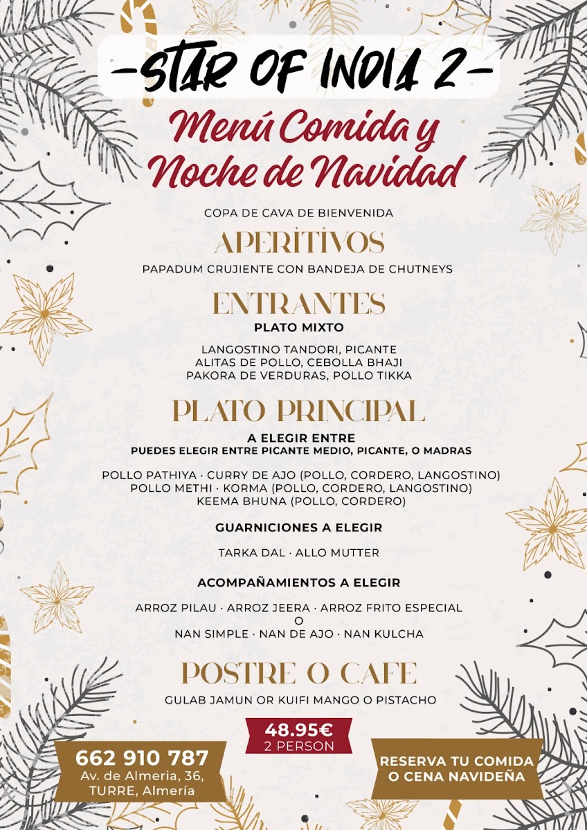 Menu Restaurante Star Of India 2-1