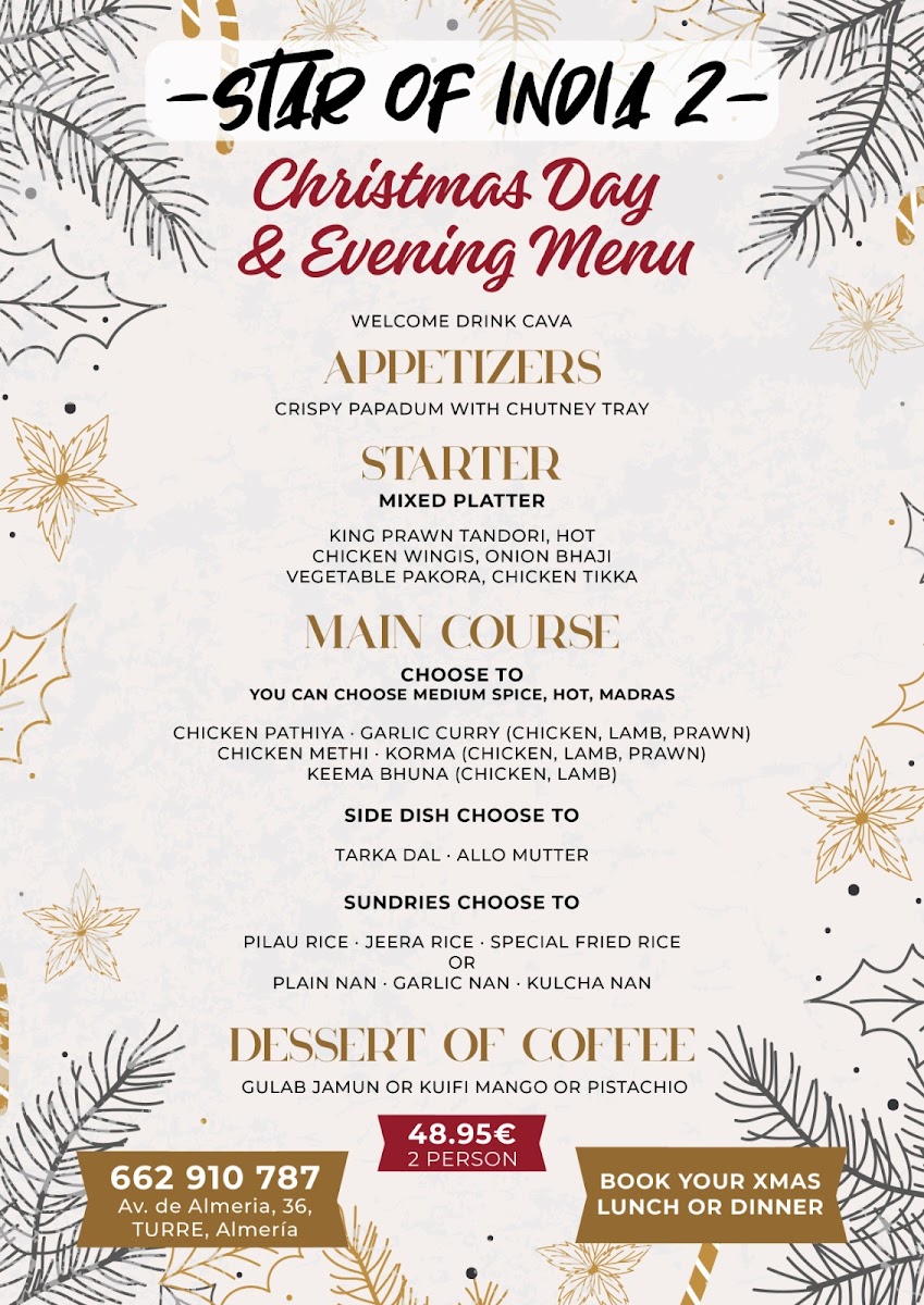 Menu Restaurante Star Of India 2-2