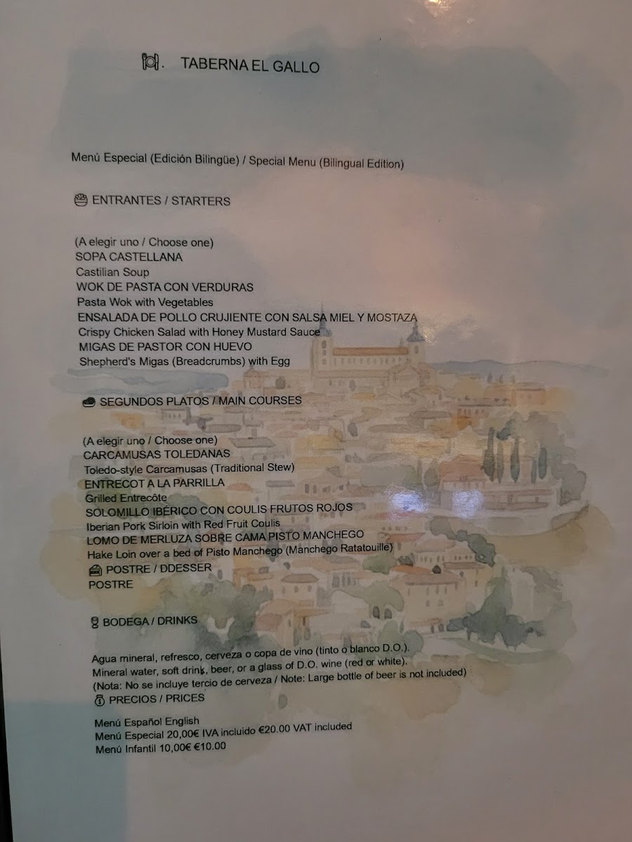 Menu Restaurante Taberna El Gallo Toledo-2