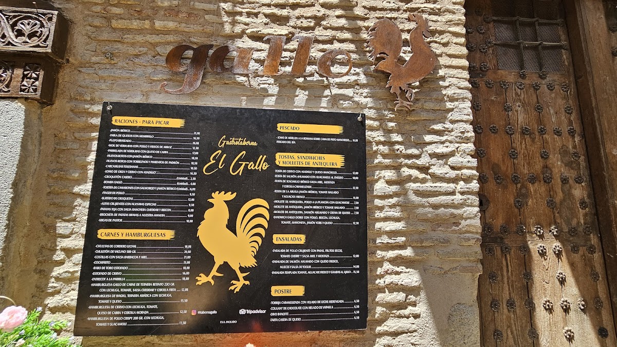 Menu Restaurante Taberna El Gallo Toledo-3