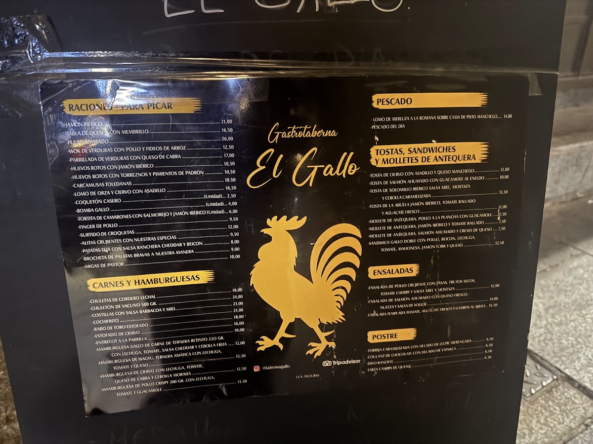 Menu Restaurante Taberna El Gallo Toledo-5