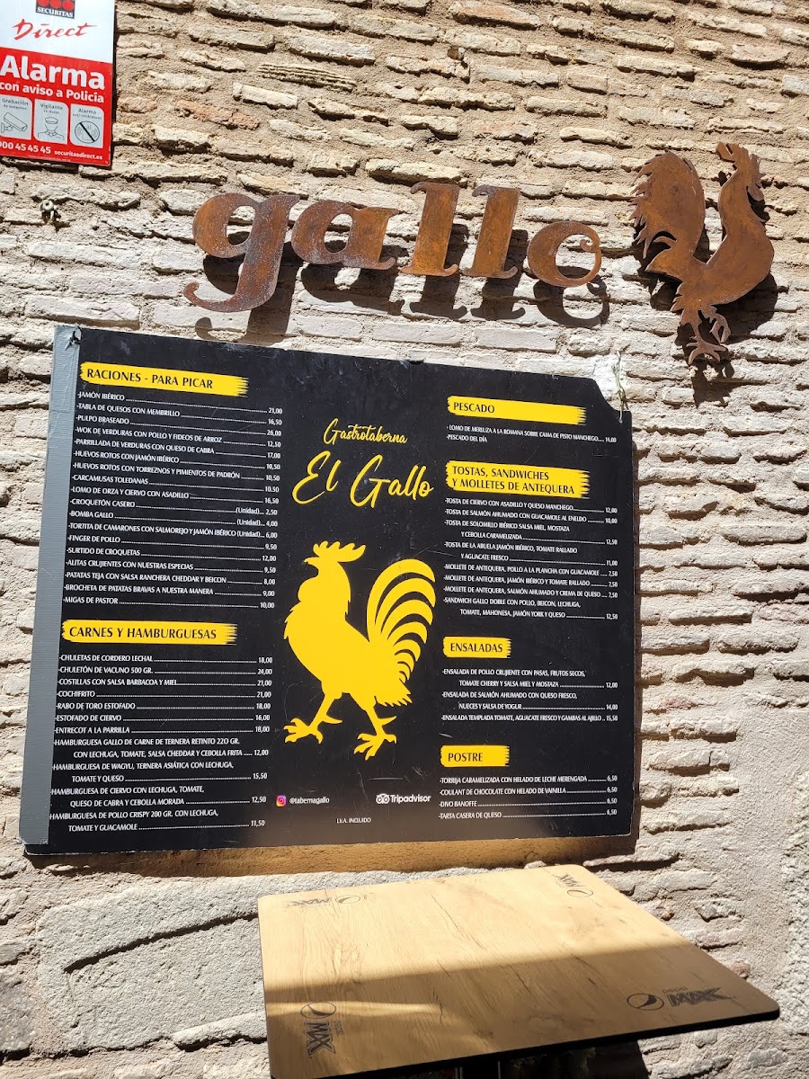 Menu Restaurante Taberna El Gallo Toledo-6