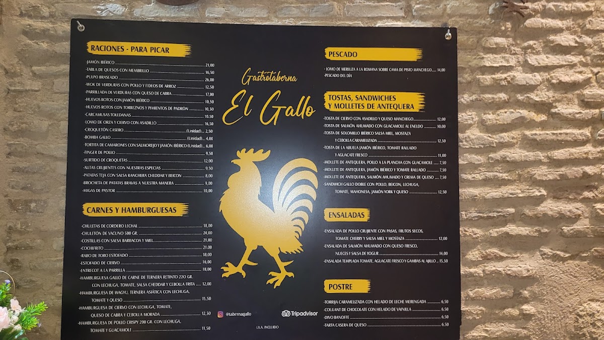 Menu Restaurante Taberna El Gallo Toledo-8