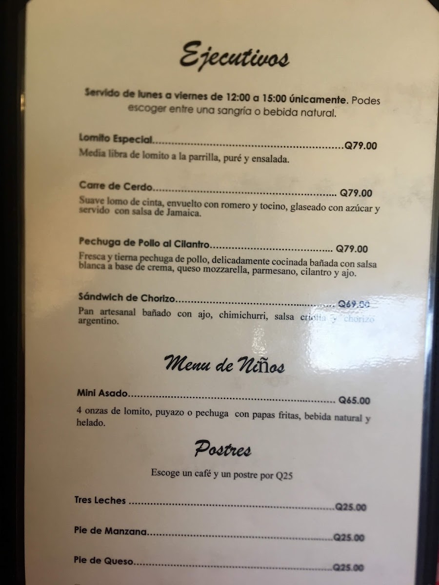Menu Restaurante Tango Steak House-1